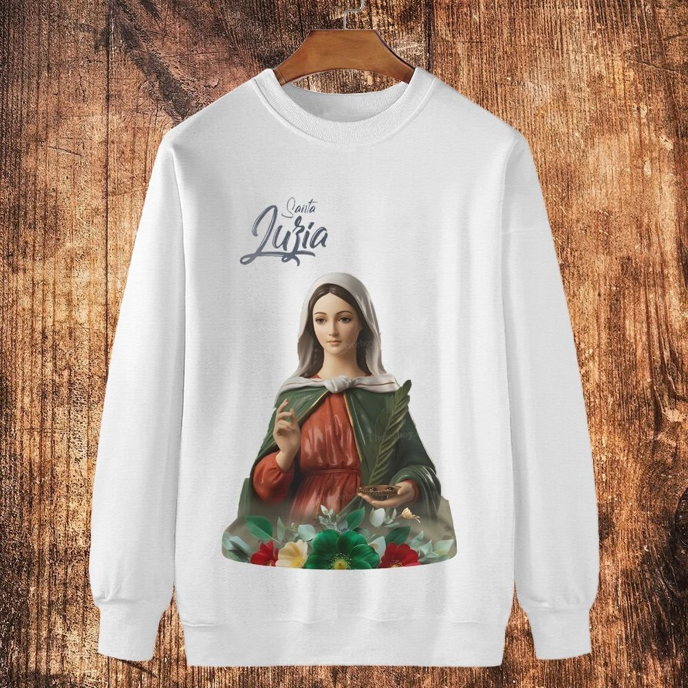 Nossa Senhora Da Misericórdia Cotton Crewneck Sweatshirt