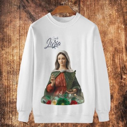 Nossa Senhora Da Misericórdia Cotton Crewneck Sweatshirt
