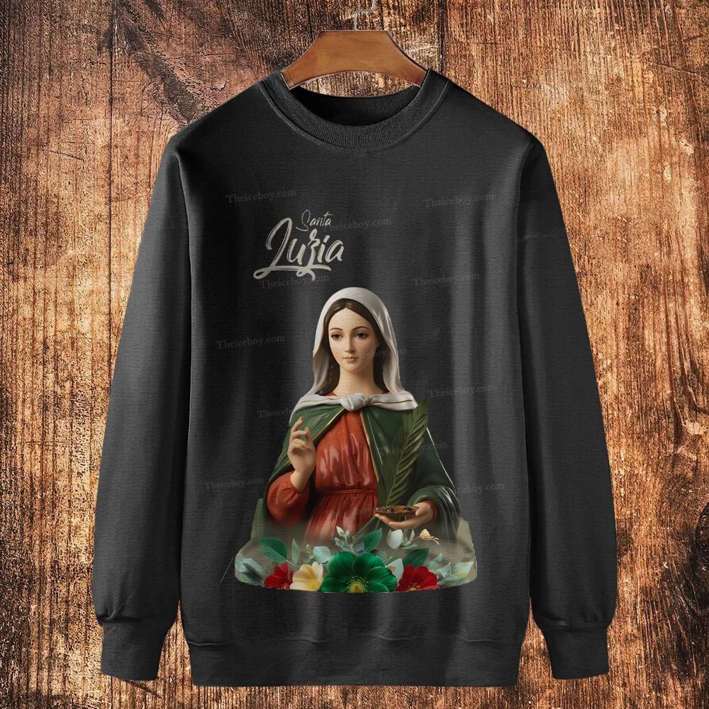 Nossa Senhora Da Misericórdia Cotton Crewneck Sweatshirt