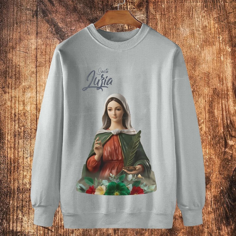 Nossa Senhora Da Misericórdia Cotton Crewneck Sweatshirt
