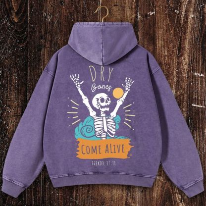 Bone Resurrection Christian Washed Hoodie