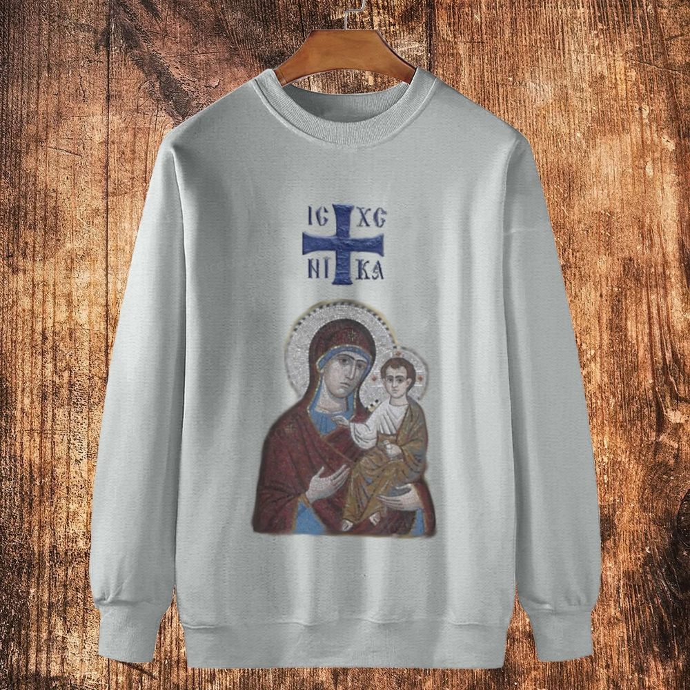 IC XC NIKA Orthodox Icons Cotton Crewneck Sweatshirt