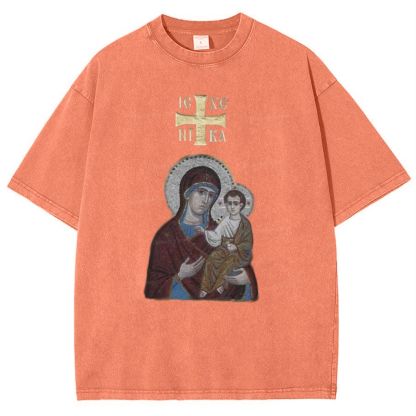 IC XC NIKA Orthodox Icons Snowflake Vintage Cotton T-Shirt