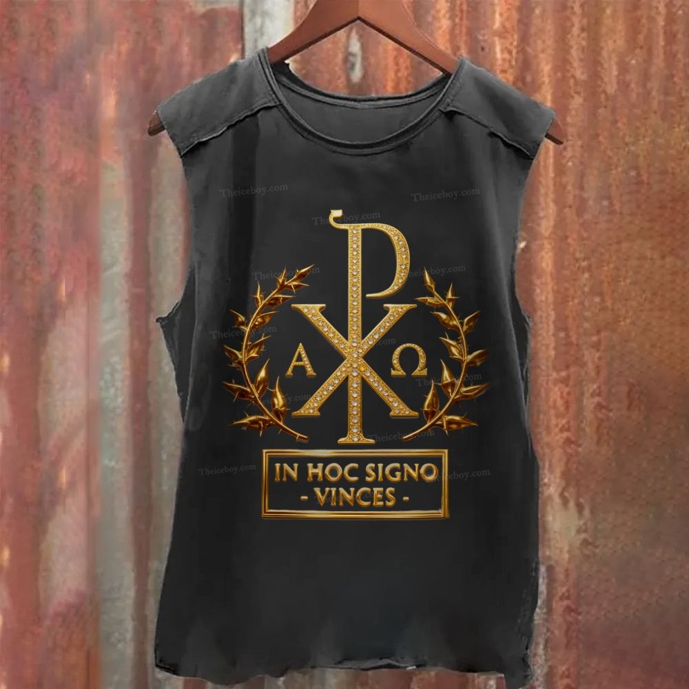 Symbol of Jesus Christ Washed Tank Top