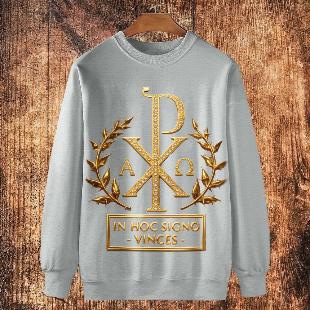 Symbol of Jesus Christ Cotton Crewneck Sweatshirt