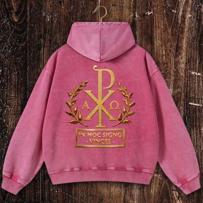 Symbol of Jesus Christ Christian Washed Hoodie