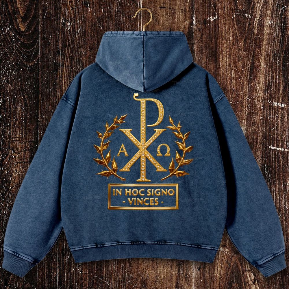 Symbol of Jesus Christ Christian Washed Hoodie