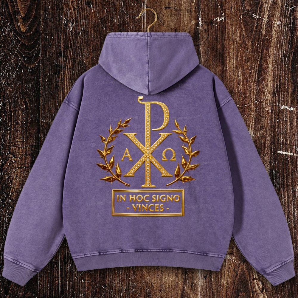 Symbol of Jesus Christ Christian Washed Hoodie