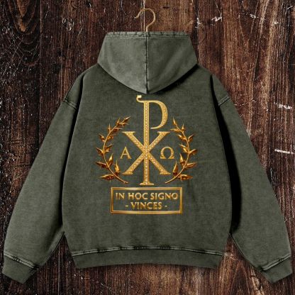 Symbol of Jesus Christ Christian Washed Hoodie