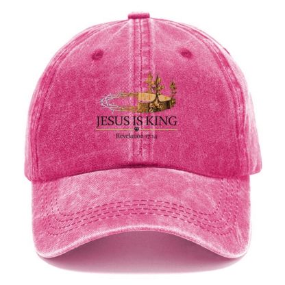 Jesus Is King  Unisex Vintage Casual Washed Cap