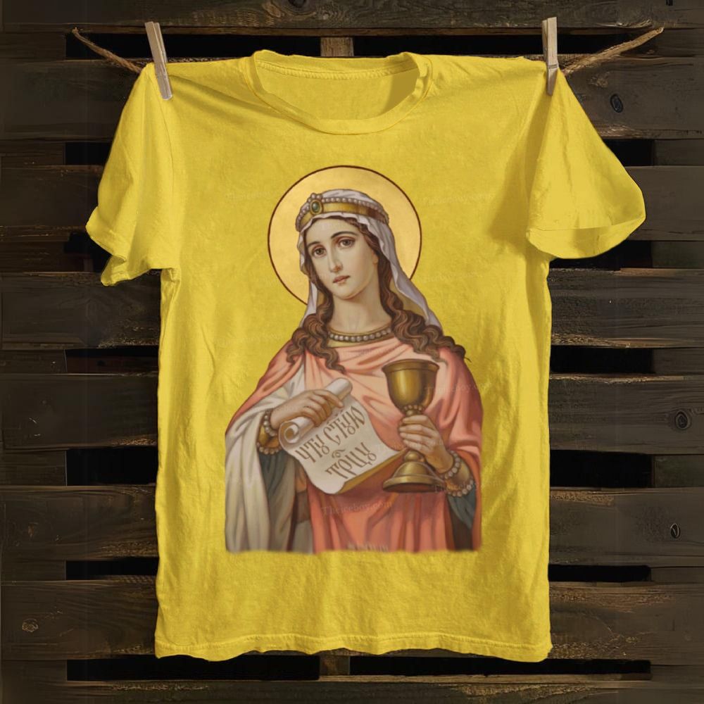 Saint Barbara Saints of the Eastern Orthodox and Catholic Church Cotton T-shirt