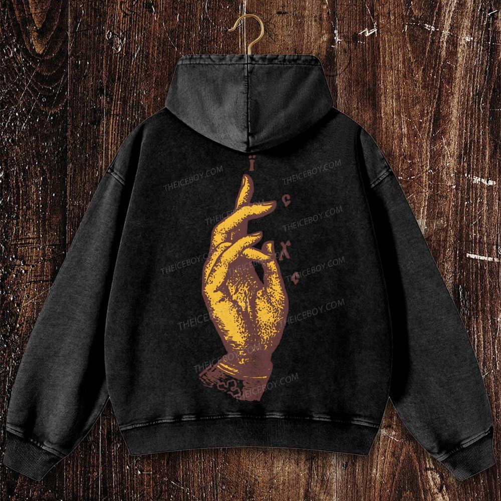 ICXC NIKA(Jesus Christ Conquers) Christian Washed Hoodie
