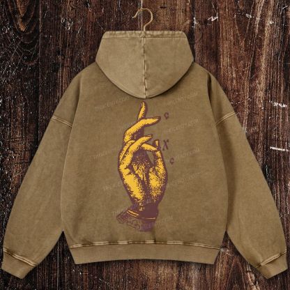 ICXC NIKA(Jesus Christ Conquers) Christian Washed Hoodie