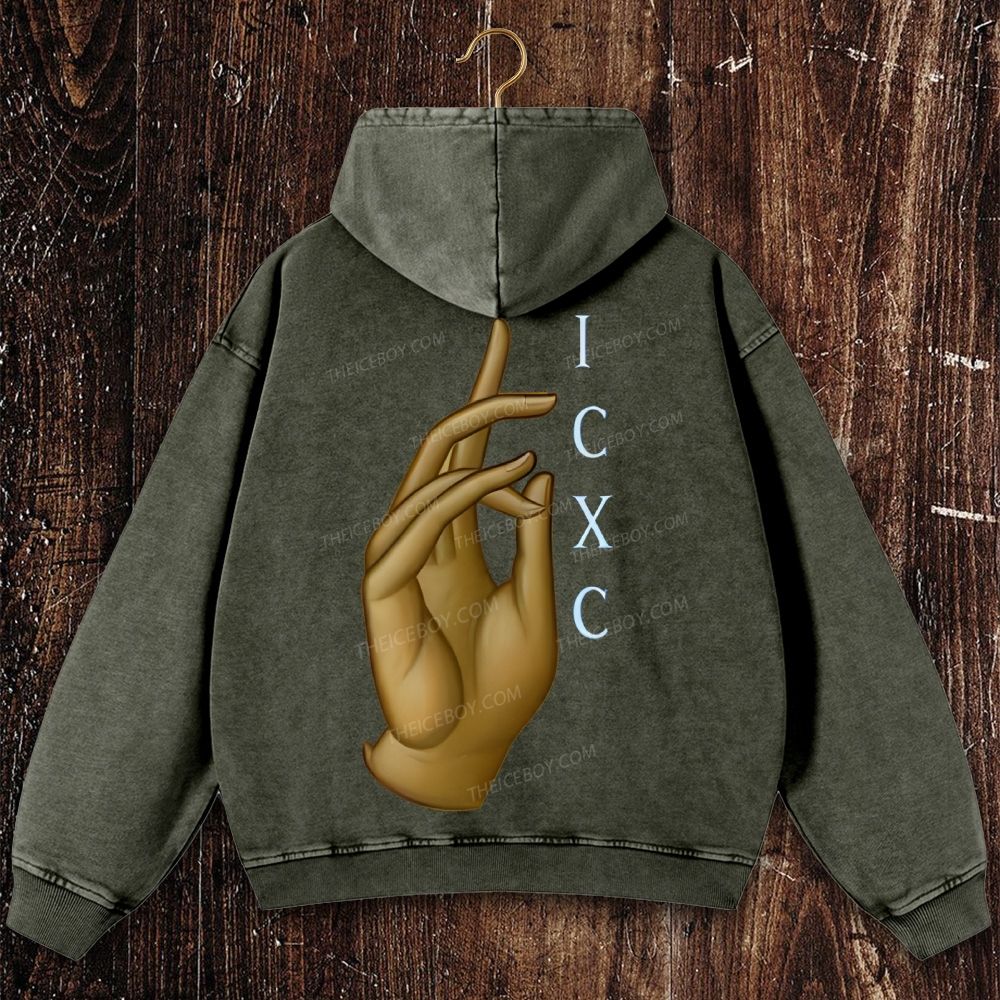 The Orthodox Gesture Of Blessing Christian Washed Hoodie