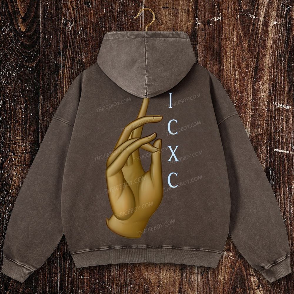 The Orthodox Gesture Of Blessing Christian Washed Hoodie