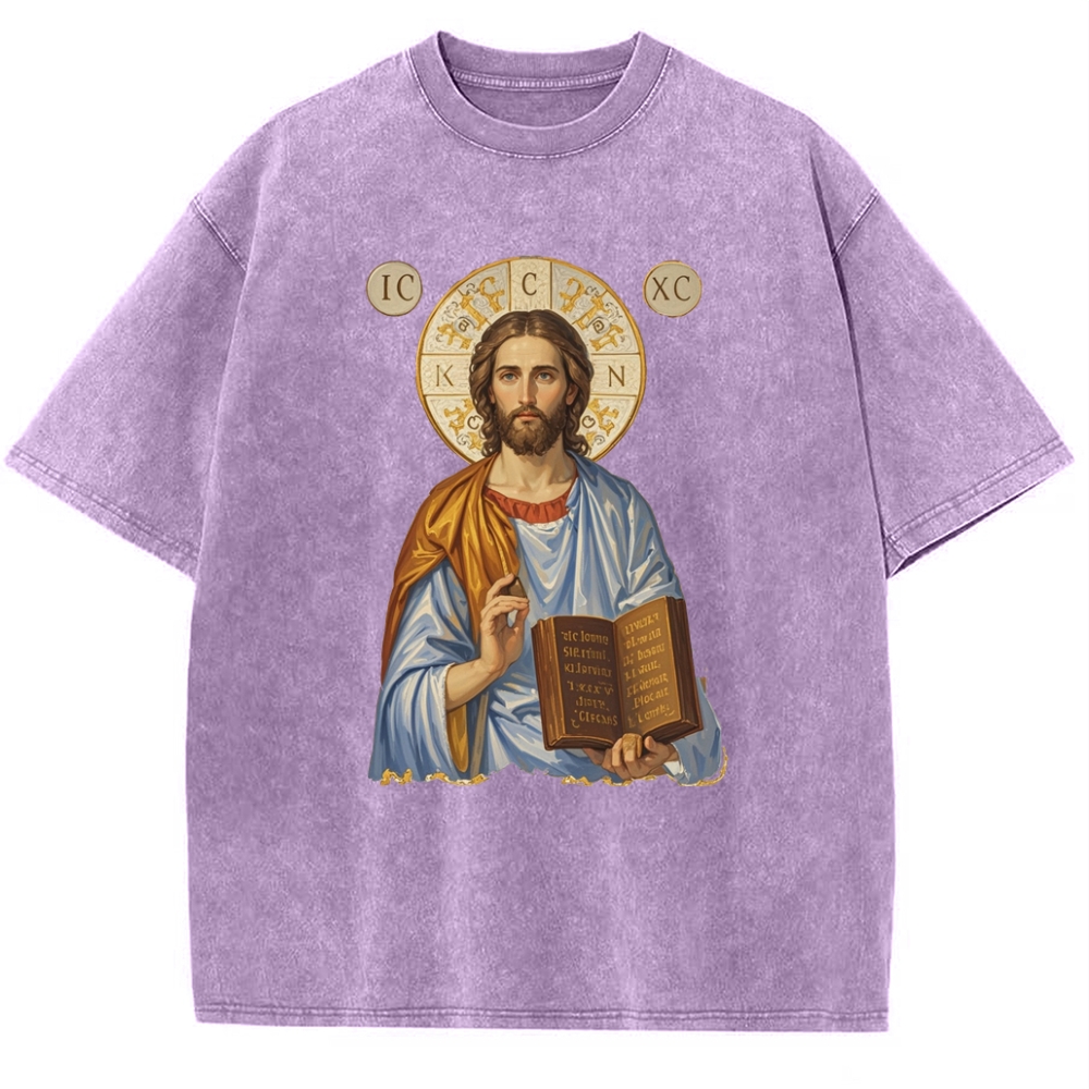 Jesus Victory Snowflake Vintage Cotton T-Shirt