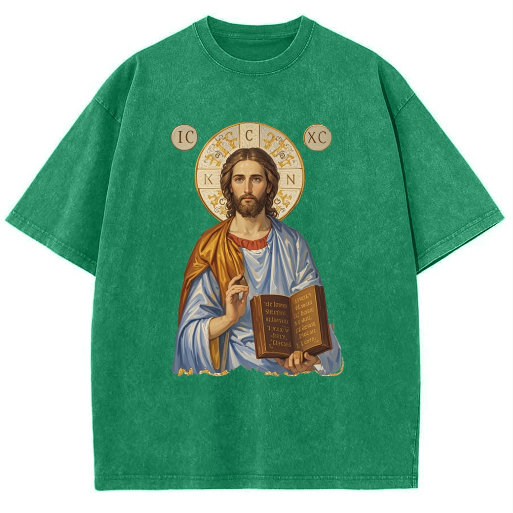 Jesus Victory Snowflake Vintage Cotton T-Shirt