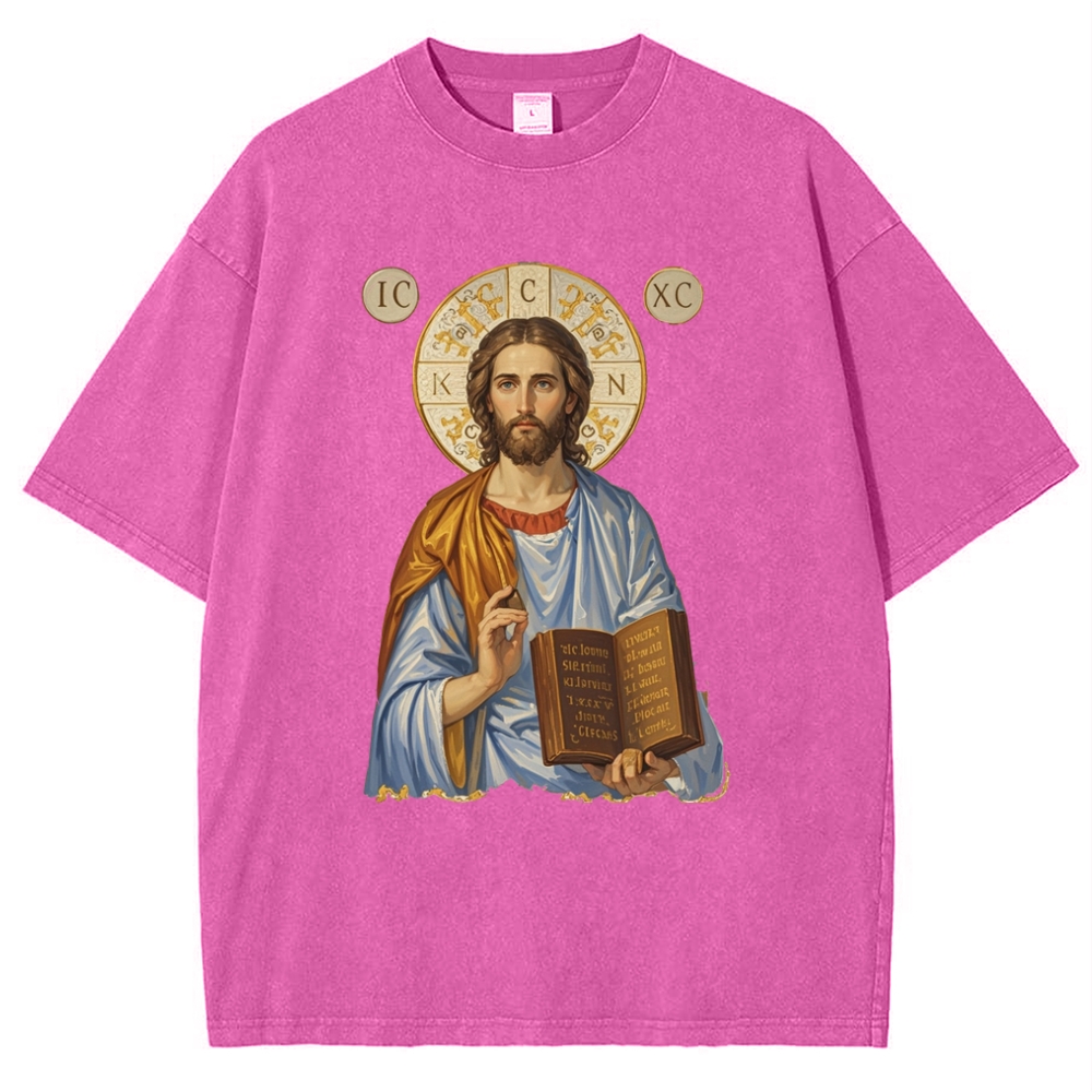 Jesus Victory Snowflake Vintage Cotton T-Shirt