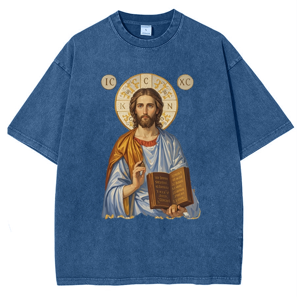 Jesus Victory Snowflake Vintage Cotton T-Shirt