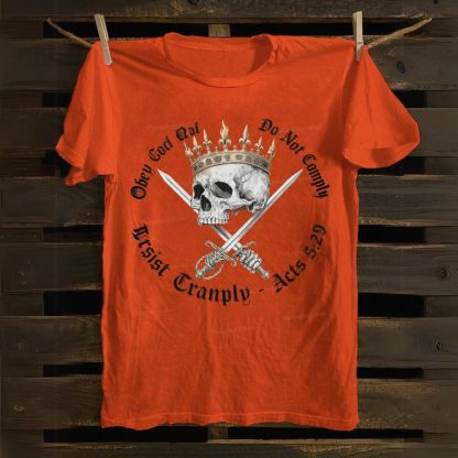 Do Not Comply: Crown Skull’s Apostolic Resistance Cotton T-shirt