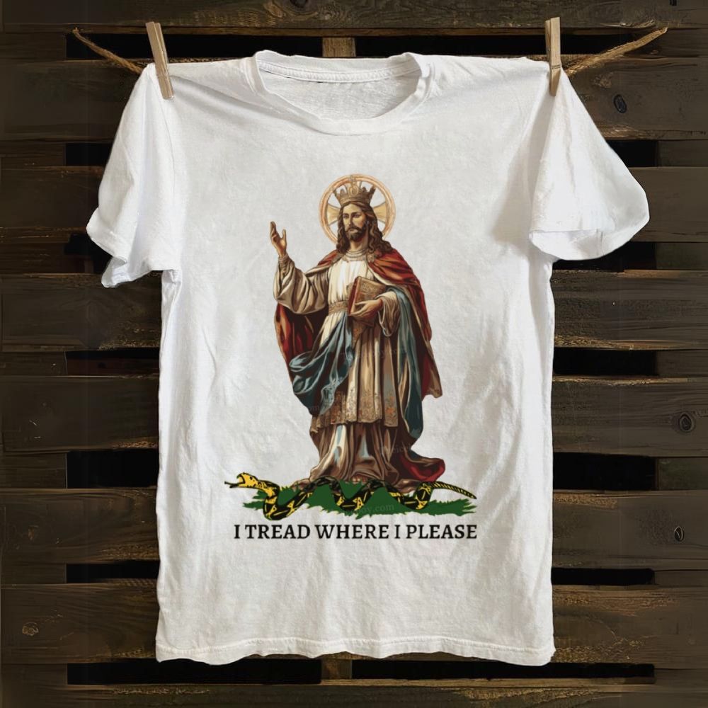 Christ Our King - I Tread Where I Please Cotton T-shirt