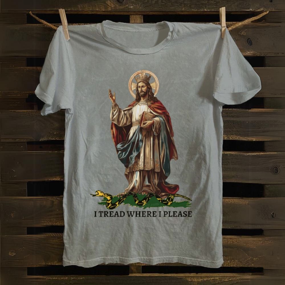 Christ Our King - I Tread Where I Please Cotton T-shirt