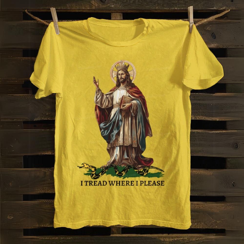 Christ Our King - I Tread Where I Please Cotton T-shirt