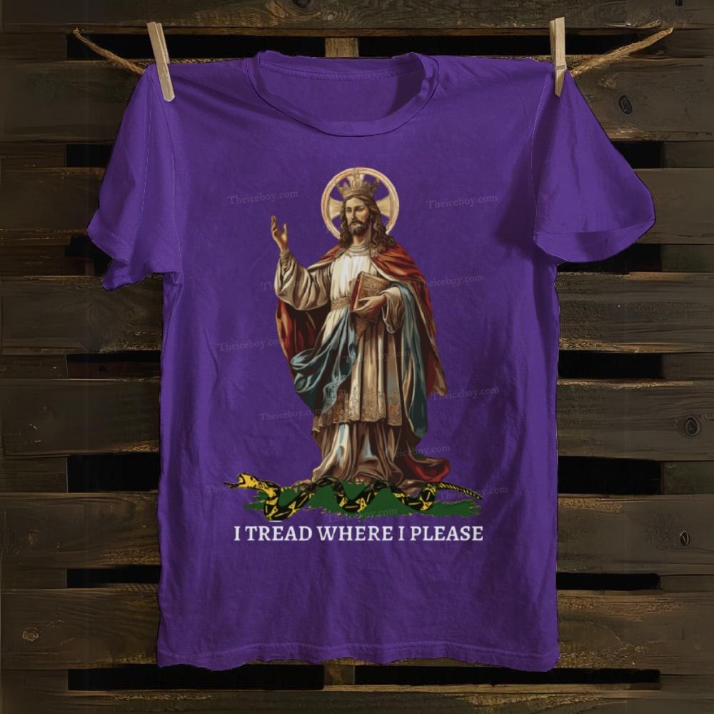 Christ Our King - I Tread Where I Please Cotton T-shirt
