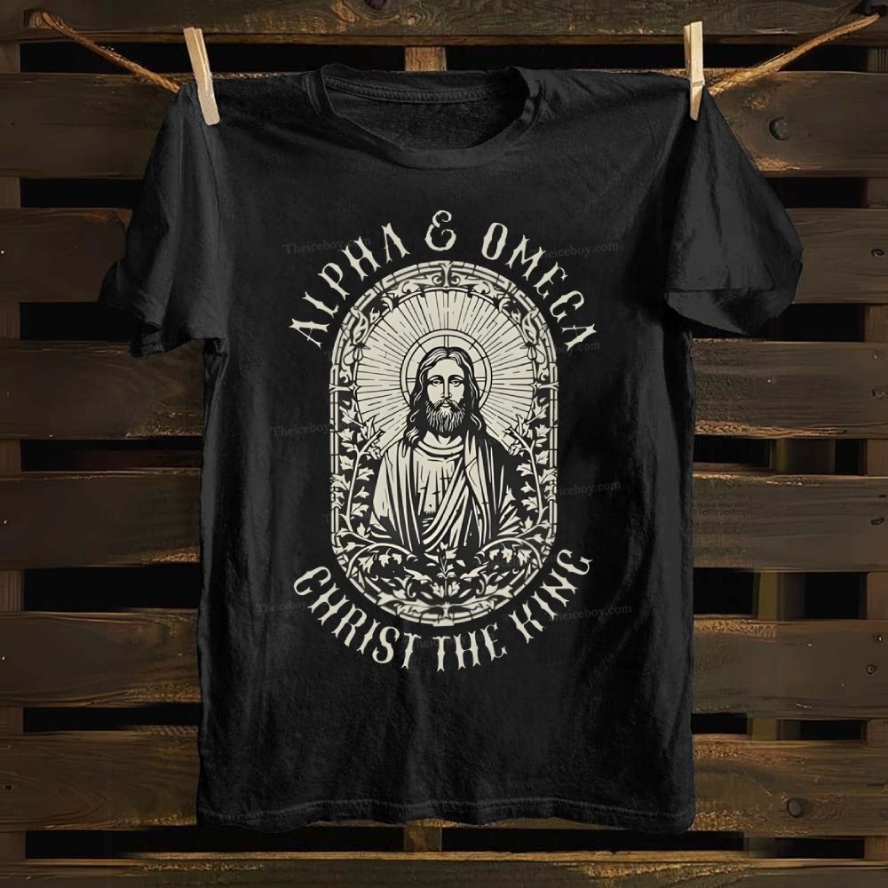 Christ the King Christ is the Alpha and Omega Cotton T-shirt