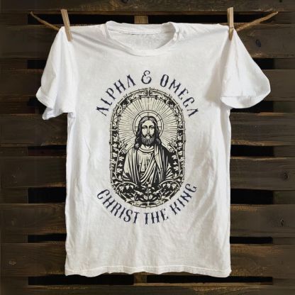 Christ the King Christ is the Alpha and Omega Cotton T-shirt