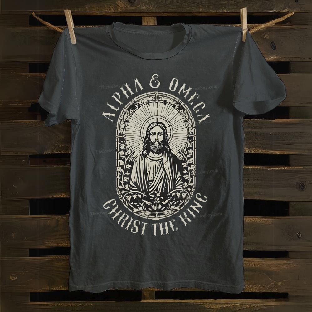Christ the King Christ is the Alpha and Omega Cotton T-shirt