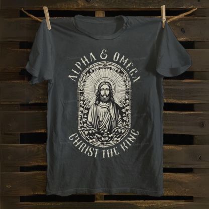 Christ the King Christ is the Alpha and Omega Cotton T-shirt