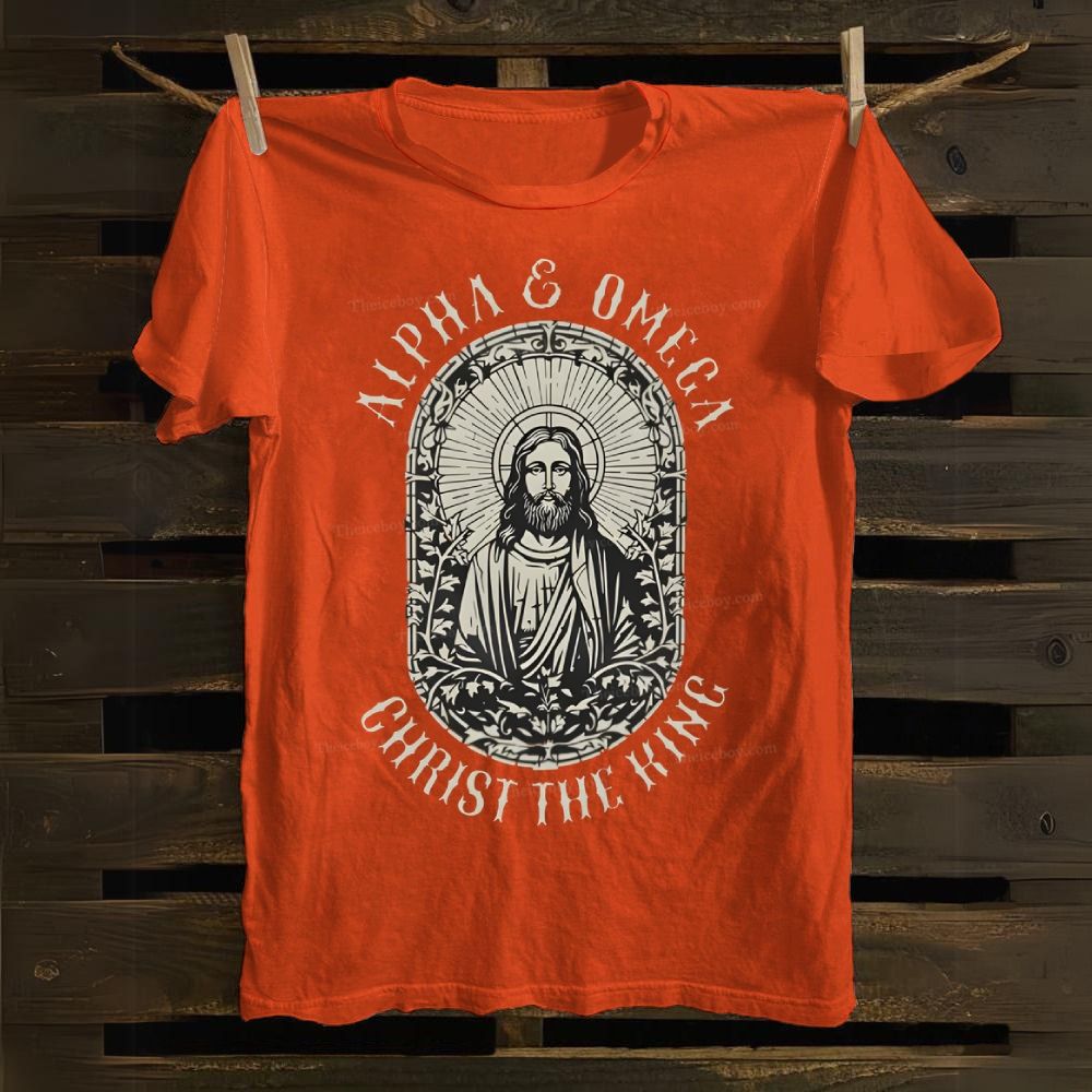 Christ the King Christ is the Alpha and Omega Cotton T-shirt