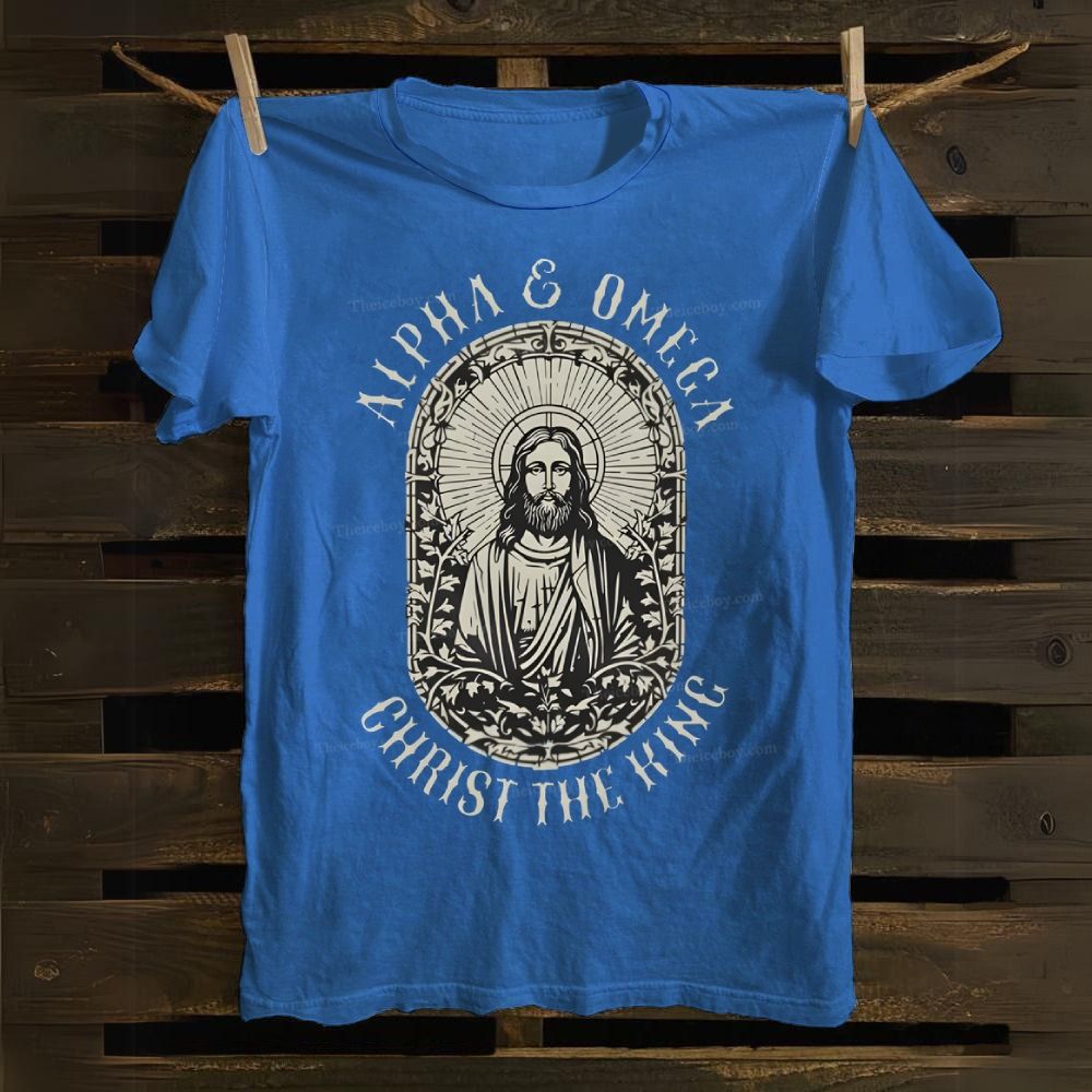 Christ the King Christ is the Alpha and Omega Cotton T-shirt