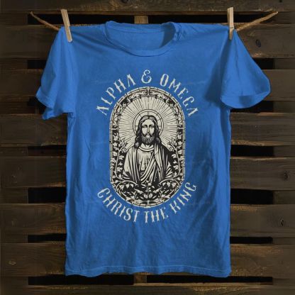Christ the King Christ is the Alpha and Omega Cotton T-shirt
