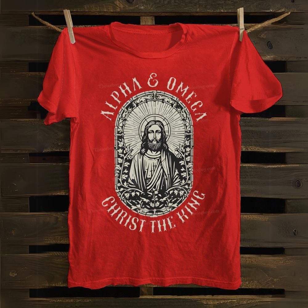 Christ the King Christ is the Alpha and Omega Cotton T-shirt