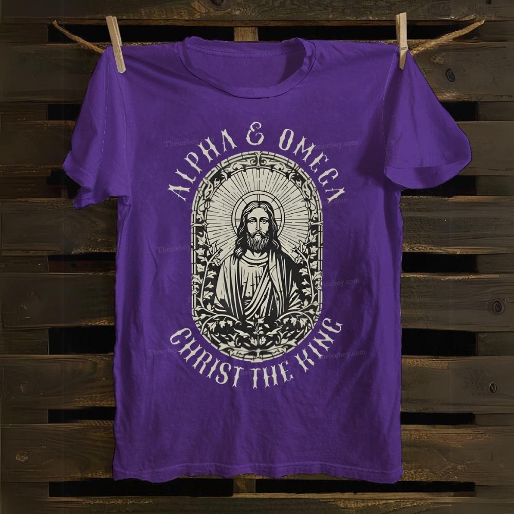 Christ the King Christ is the Alpha and Omega Cotton T-shirt