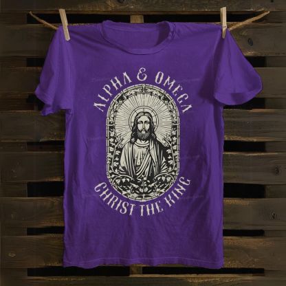 Christ the King Christ is the Alpha and Omega Cotton T-shirt