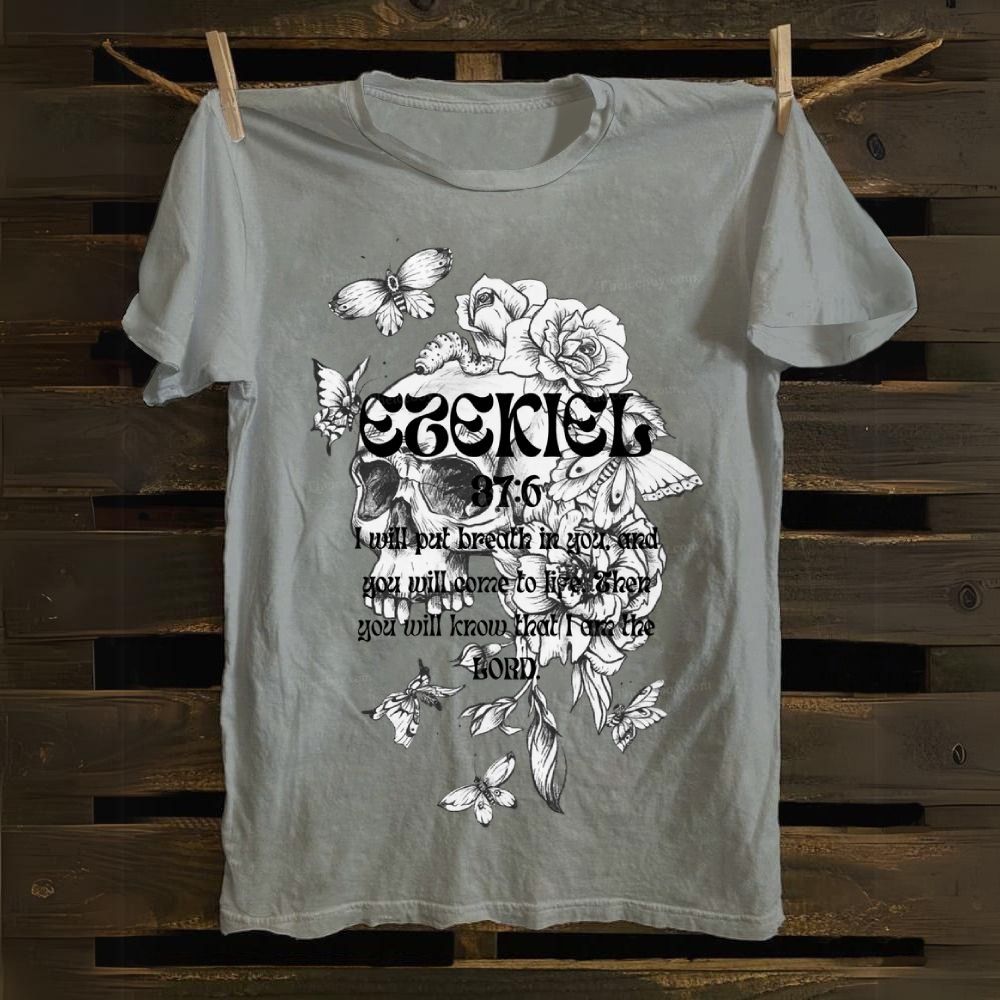 Ezekiel 37:6 Cotton T-shirt
