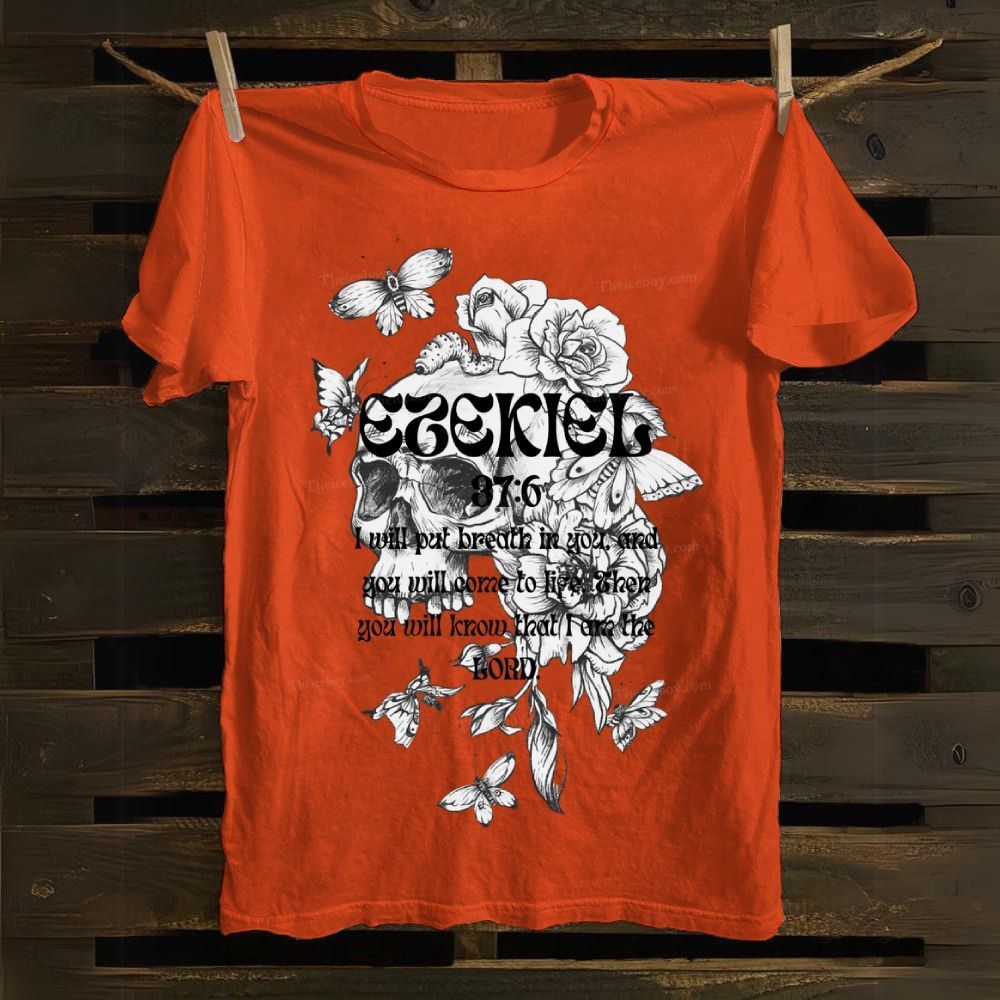 Ezekiel 37:6 Cotton T-shirt