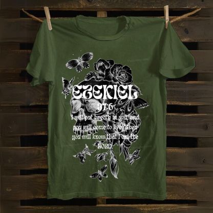 Ezekiel 37:6 Cotton T-shirt