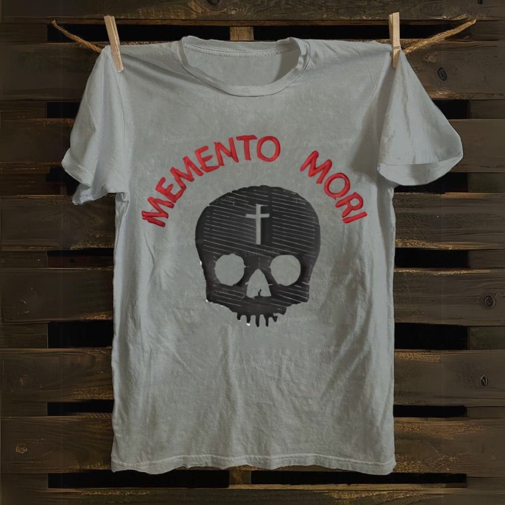 Memento Mori Death Gothic Skull Cotton T-shirt
