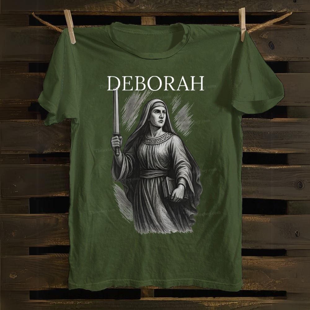 Deborah Bible Hero Faith in God Cotton T-shirt 
