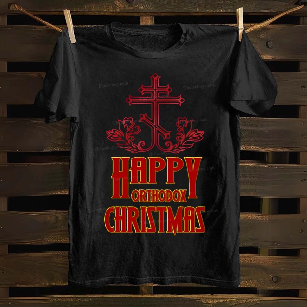 Happy Orthodox Christmas Cotton T-shirt