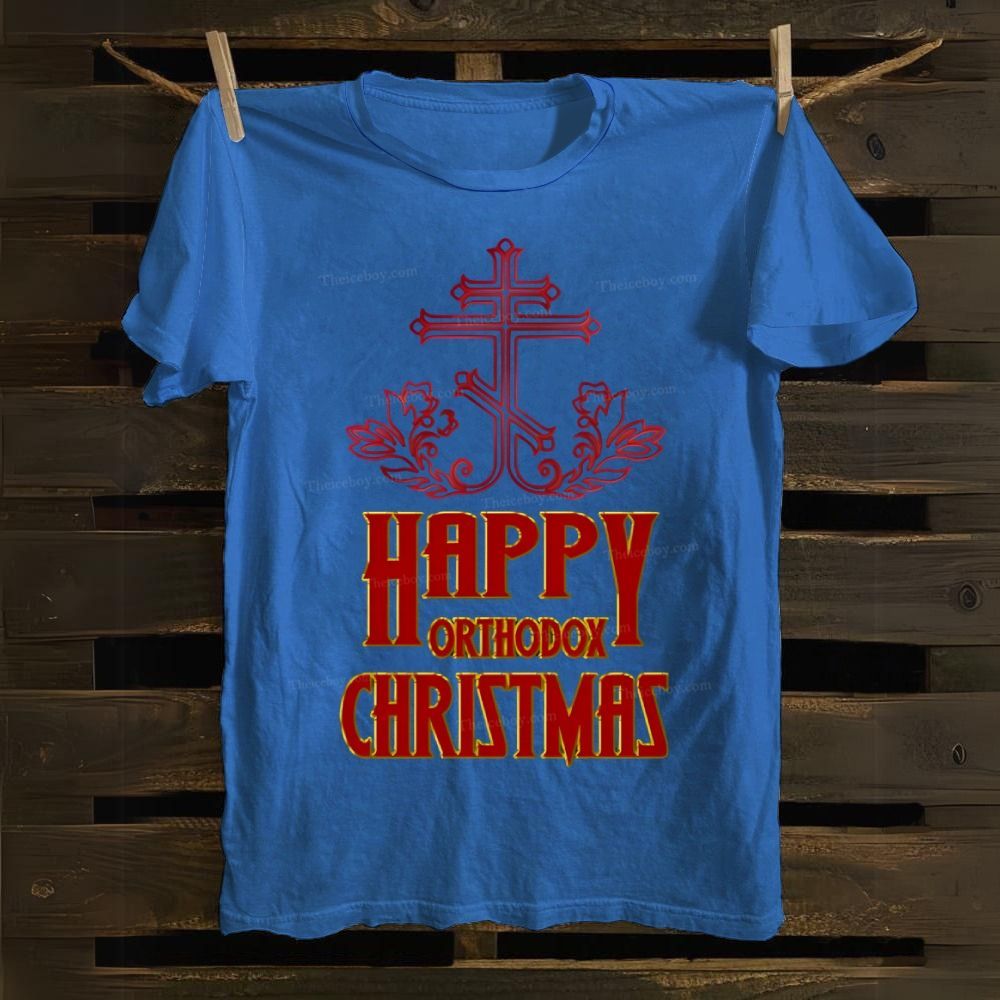 Happy Orthodox Christmas Cotton T-shirt
