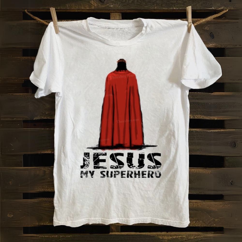 Jesus My Superhero Cotton T-shirt