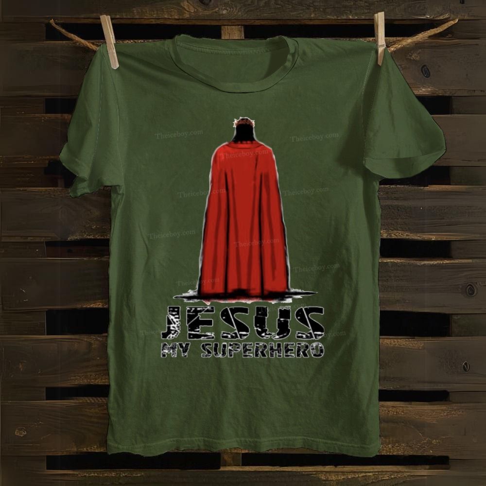 Jesus My Superhero Cotton T-shirt