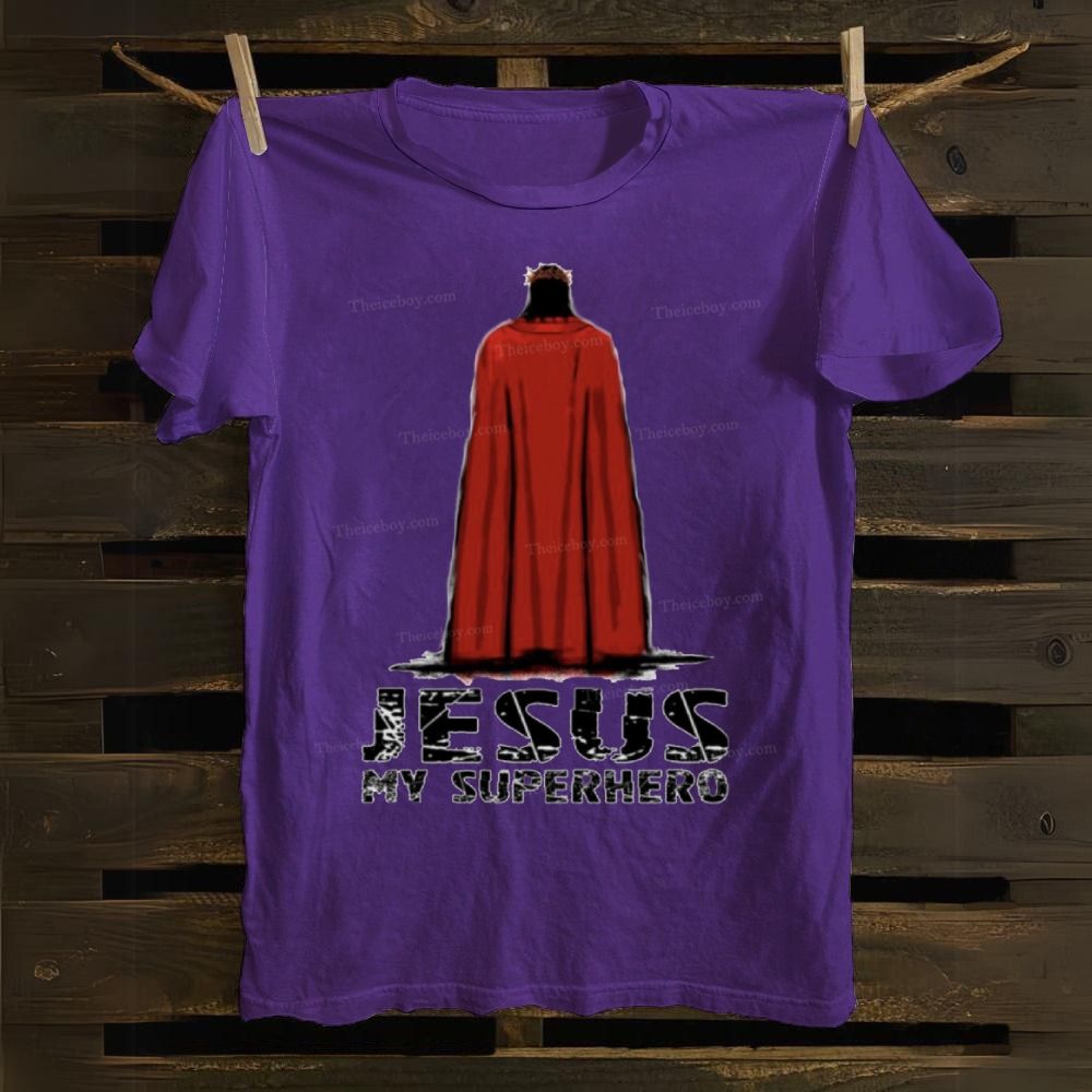 Jesus My Superhero Cotton T-shirt