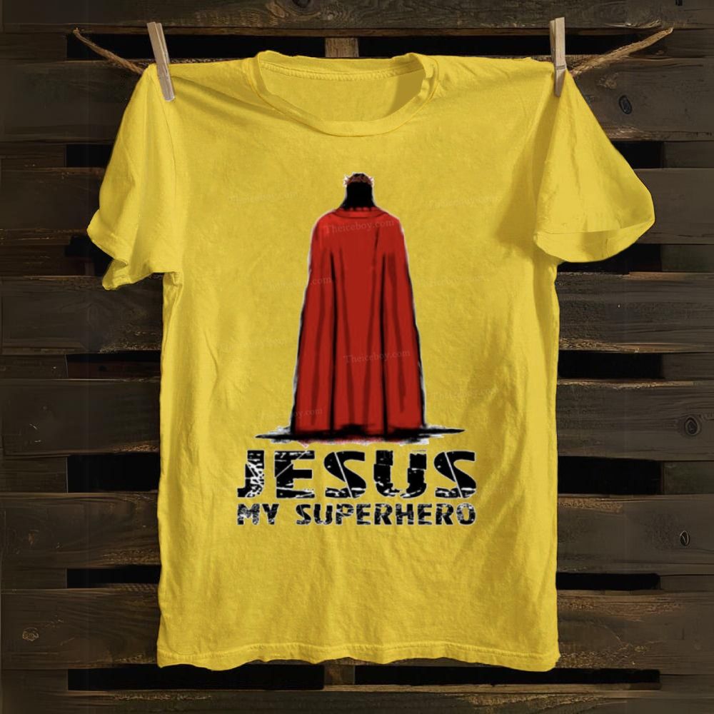 Jesus My Superhero Cotton T-shirt