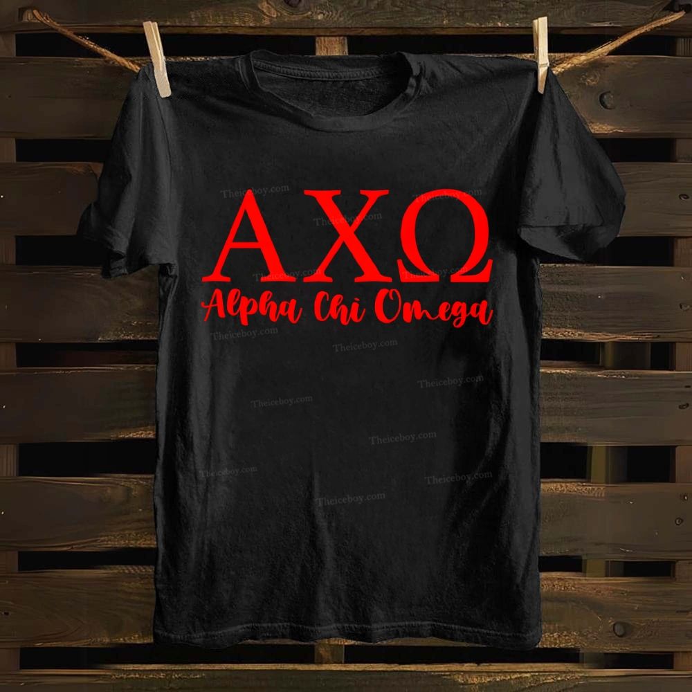 AXO Alpha Chi Omega Greek Alphabet Cotton T-shirt